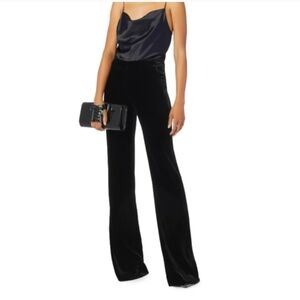 Veronica Beard Ramsey Wide-Leg High-Waist Velvet Tux Pants Sz 6